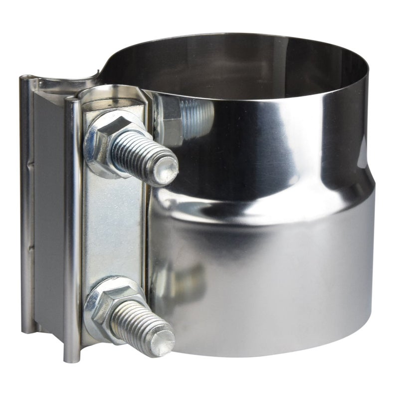 ROADFORMER 2.5  Exhaust Clamp - Lap Joint Exhaust Band Clamp Stainless Steel is film protected  suggested to remove before use (2.5  - 2 Pack) - Image 2